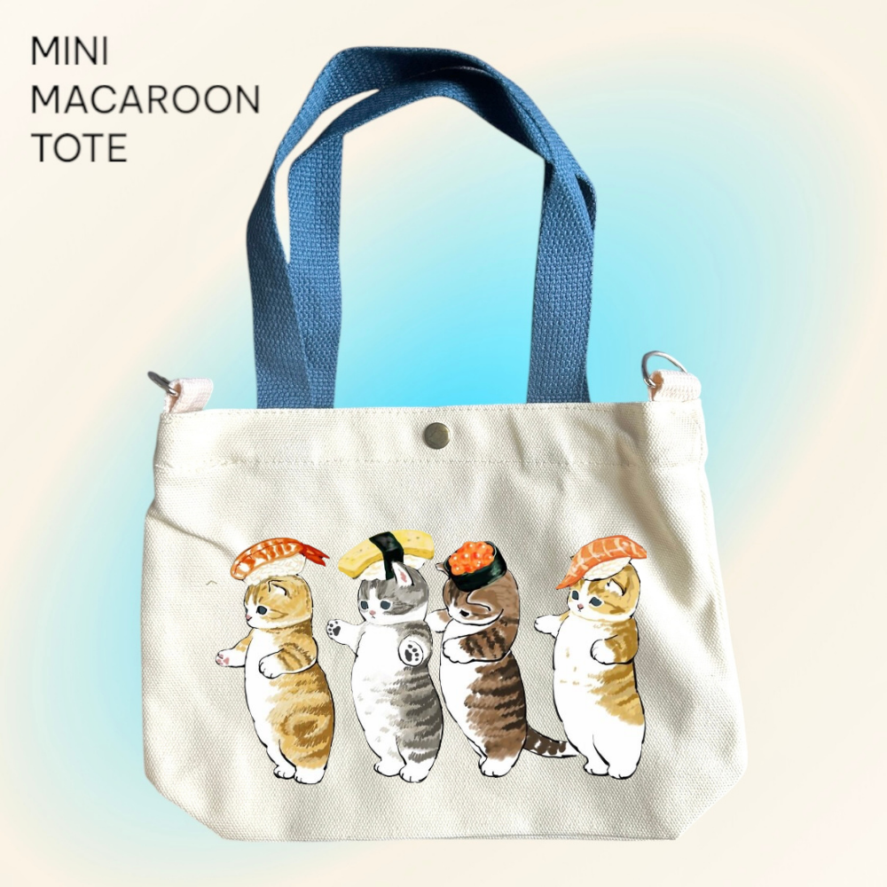 Mofusand x Sushi Party - Mini Macaroon Tote Bags