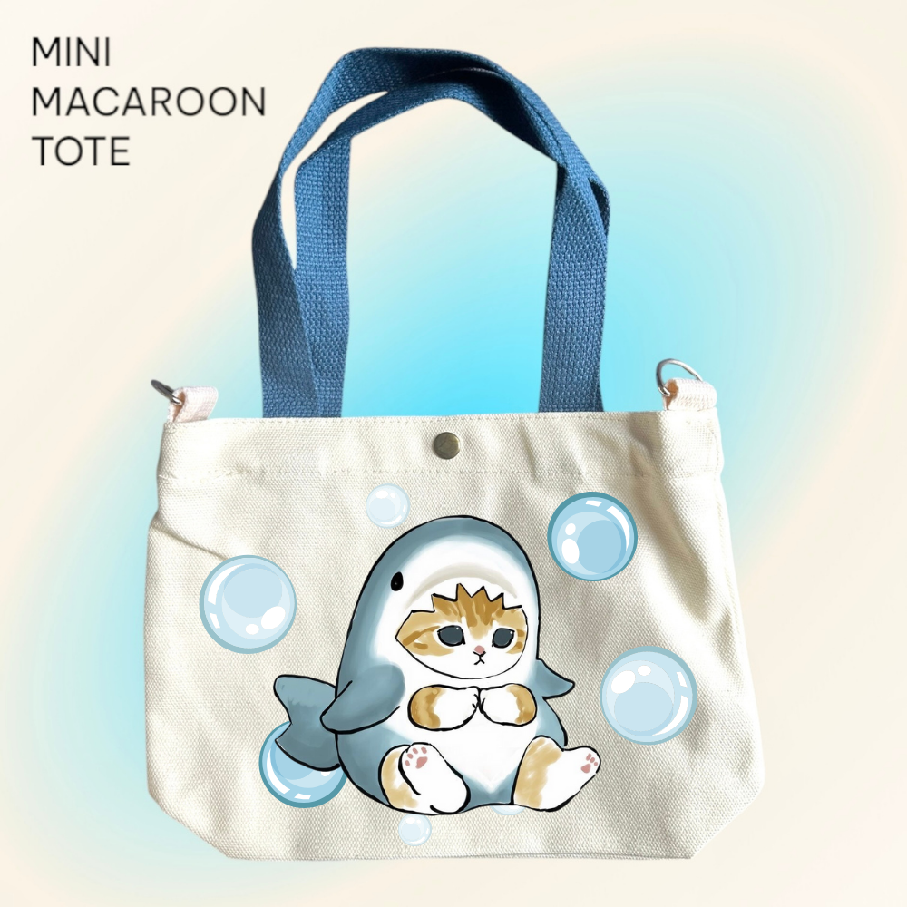 Mofusand x Shark Bubble - Mini Macaroon Tote Bags
