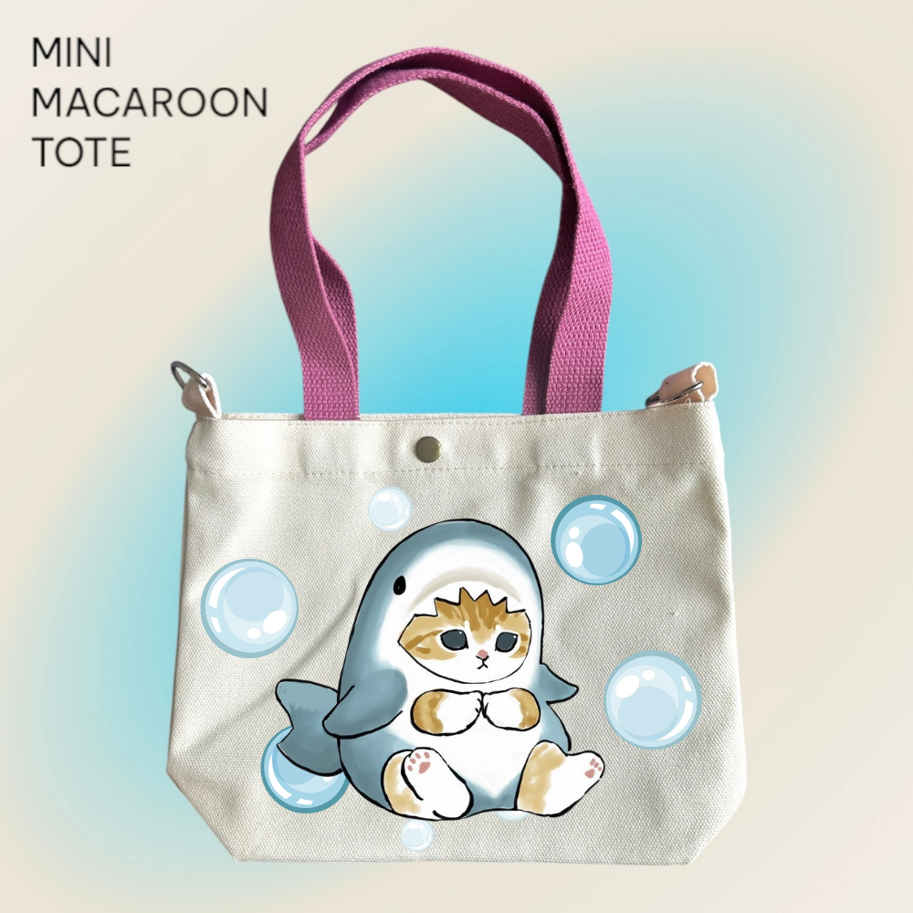 Mofusand x Shark Bubble - Mini Macaroon Tote Bags