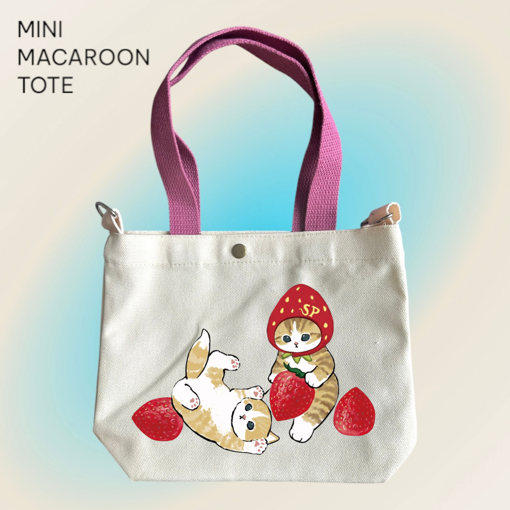 Mofusand x Strawberry Play - Mini Macaroon Tote Bags