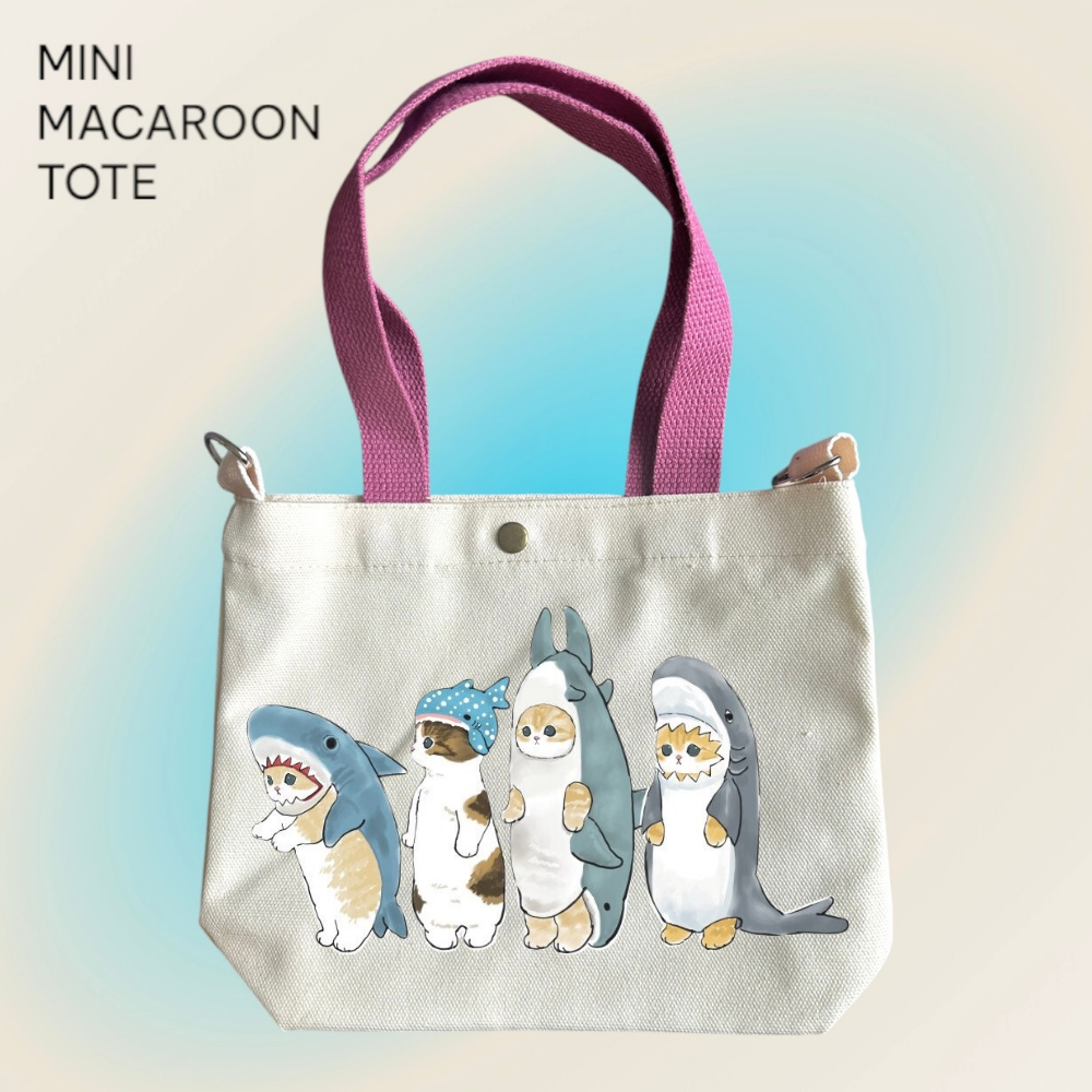 Mofusand x Shark Party | Mini Macaroon Tote Bags