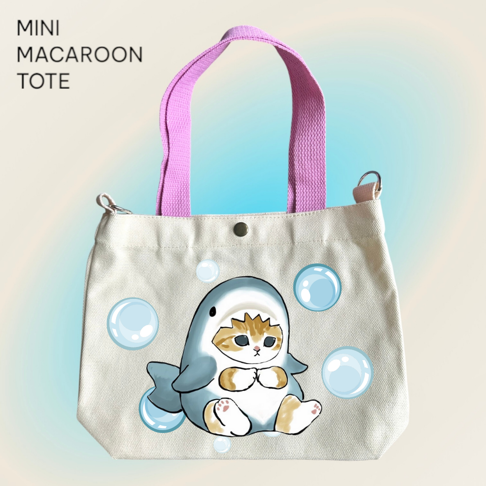 Mofusand x Shark Bubble - Mini Macaroon Tote Bags