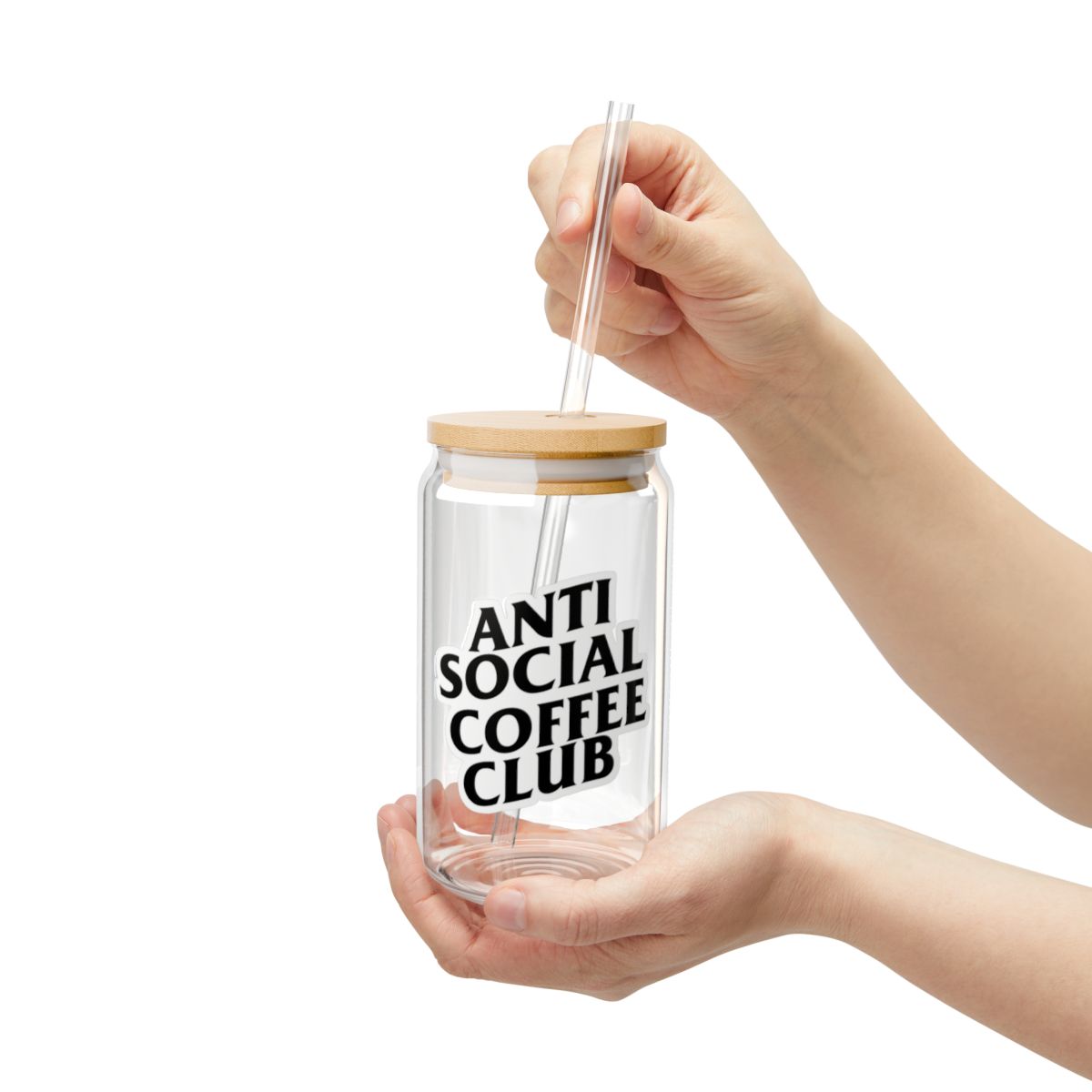 Anti Social Coffee Club | Glass Tumbler 16 oz