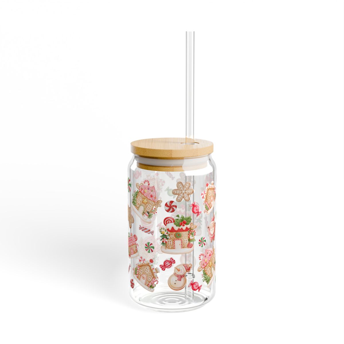Gingerbread Wonderland Christmas | Glass Tumbler 16 oz