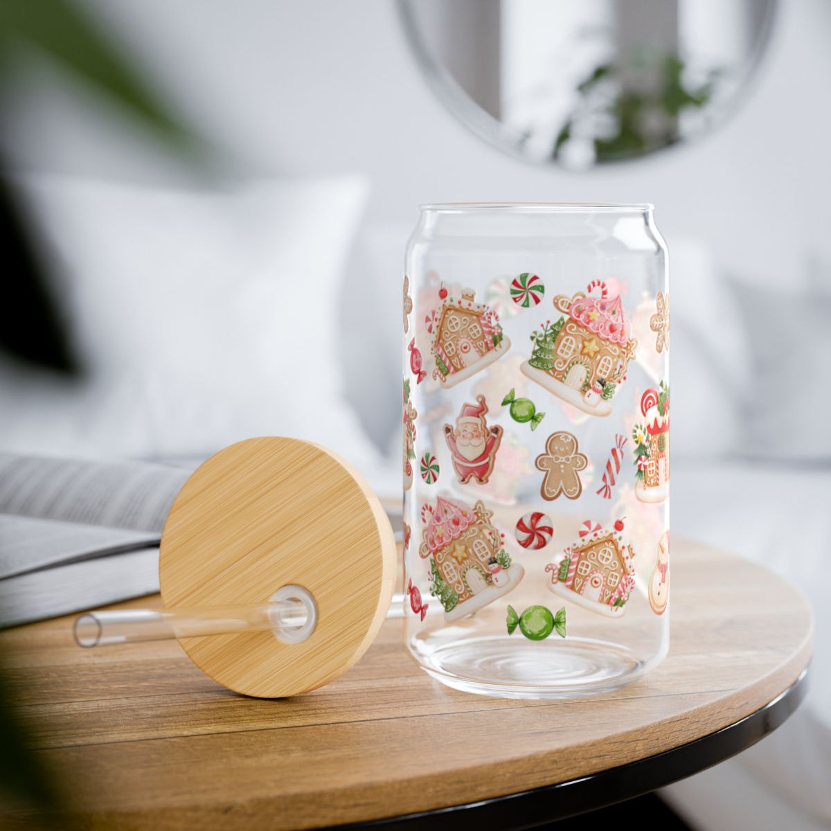Gingerbread Wonderland Christmas | Glass Tumbler 16 oz
