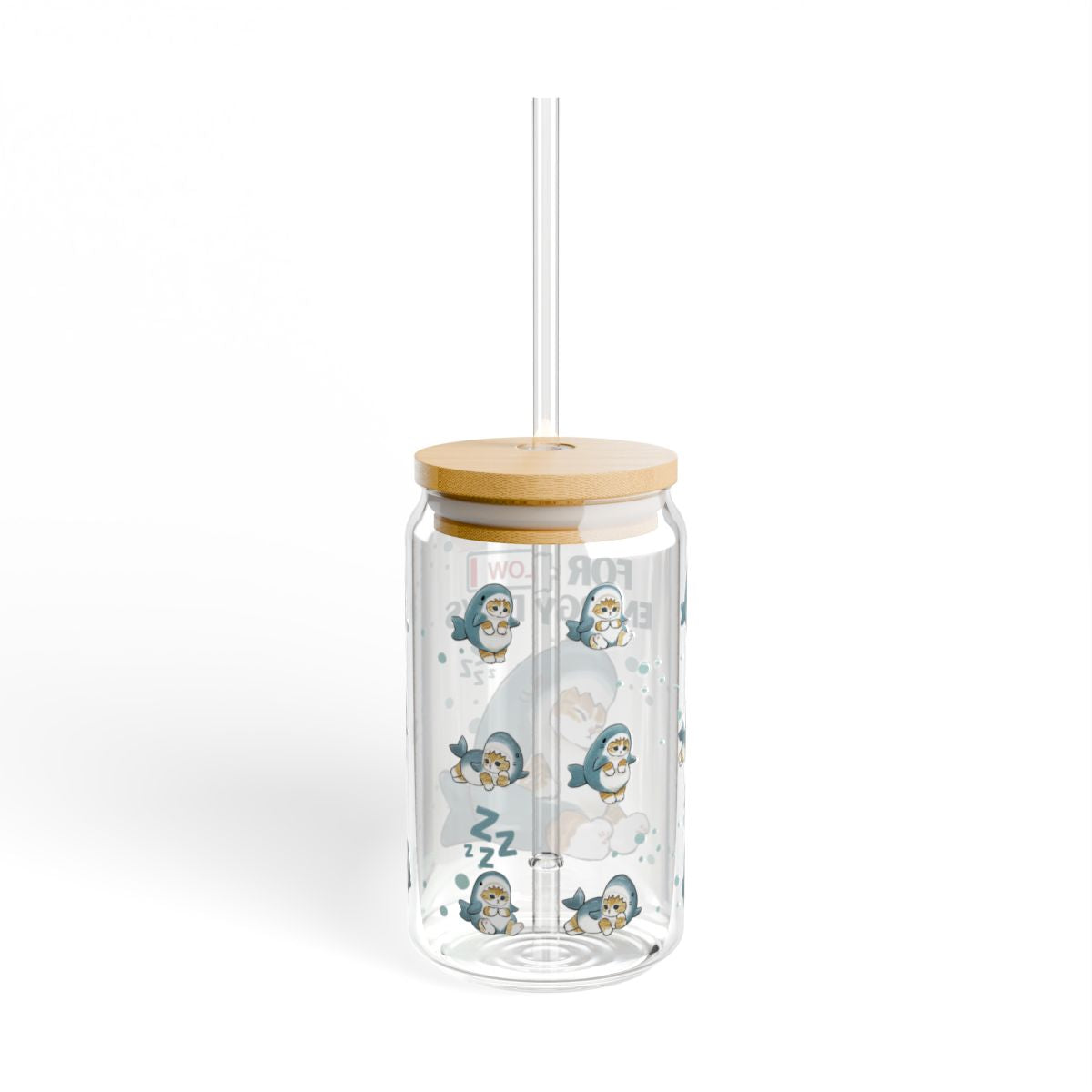 Mofusand Low Energy Days | Glass Tumbler 16 oz